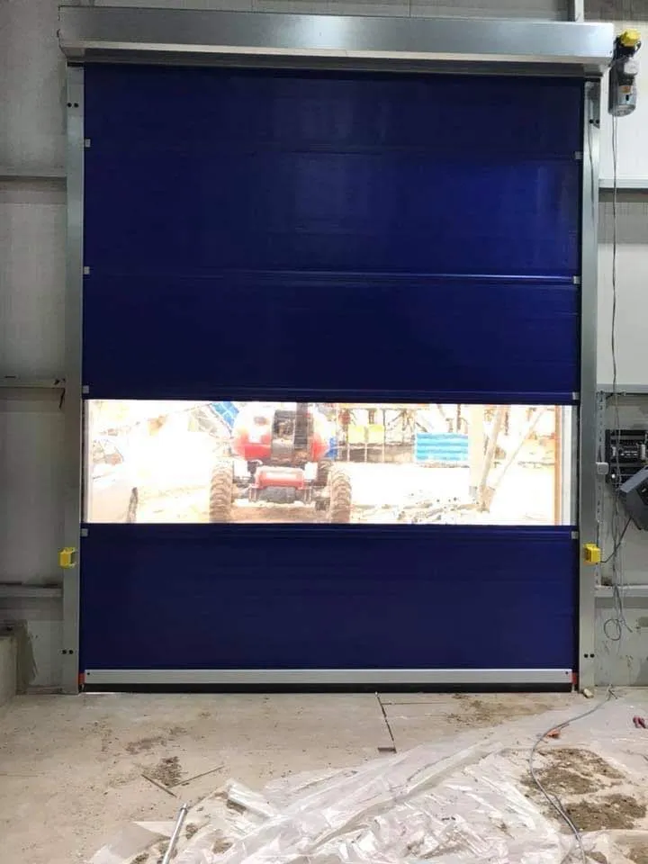 Sarmal PVC kapı sistemi endüstriyel uygulama