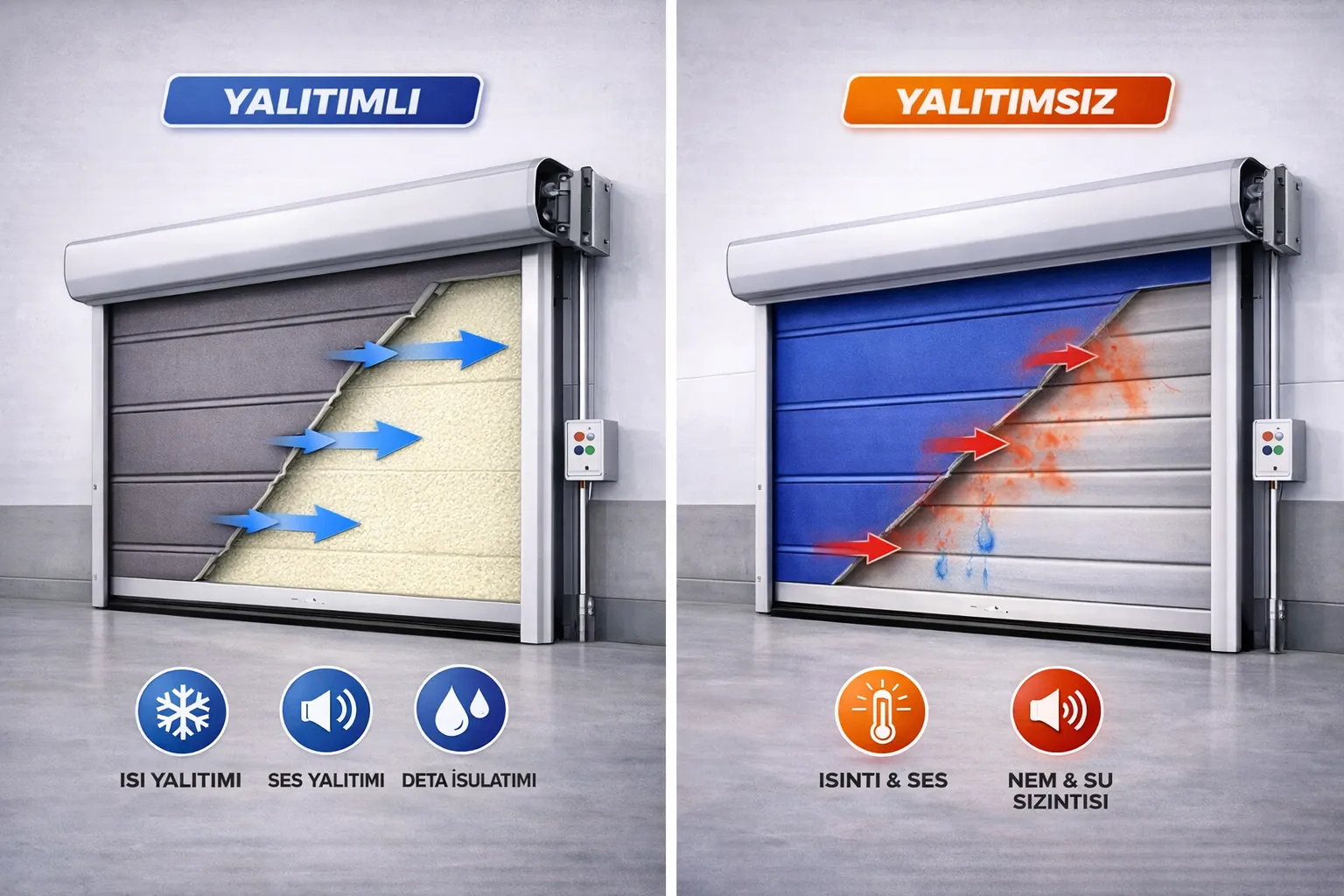 Yalıtımlı Sarmal Kapılar - Ankara Allspeed Soğuk Hava Deposu